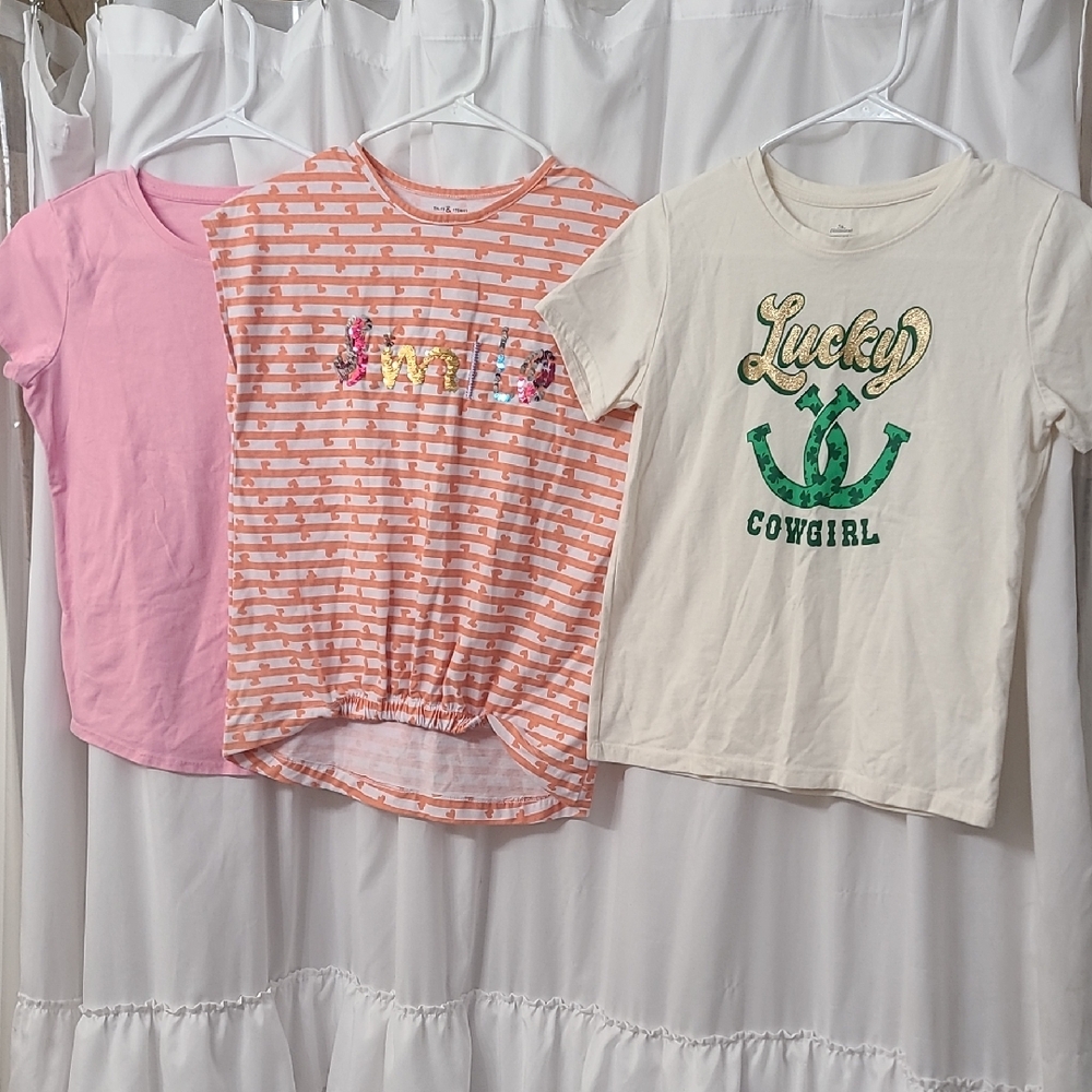 Wonder Nation Kids Tees in Pink, Orange, and Cream